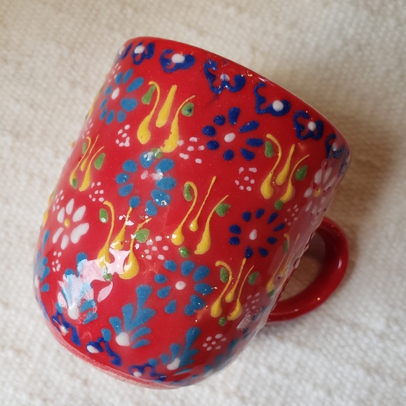 Red Painted Turkish Mug - Picture 4 of 9
